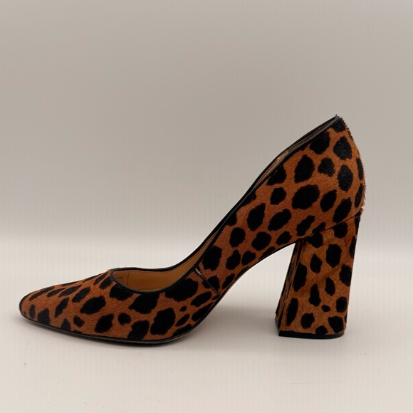 Vince Camuto Calf Hair Leopard Print Block Heel Pumps Size 11M - Picture 8 of 15